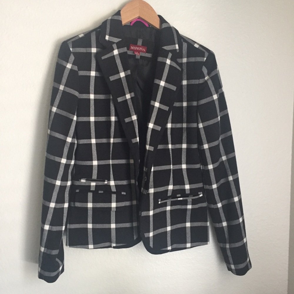 Merona Target Plaid Blazer Size 2